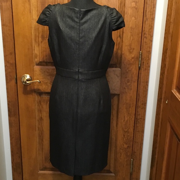 Tahari Petite Sleeveless Dress, Gray, 8P NWOT - Picture 5 of 8